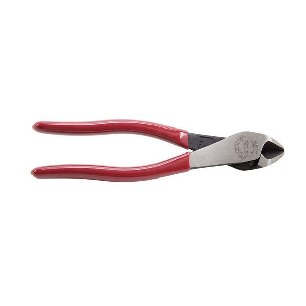 8 1/8 in High Leverage Diagonal Cutting Plier Standard Cut Oval Nose Uninsulated