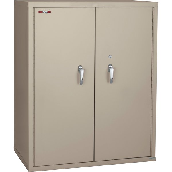 Fire Resistant, Double Door Storage Cabinet, End Tab Inserts, 44