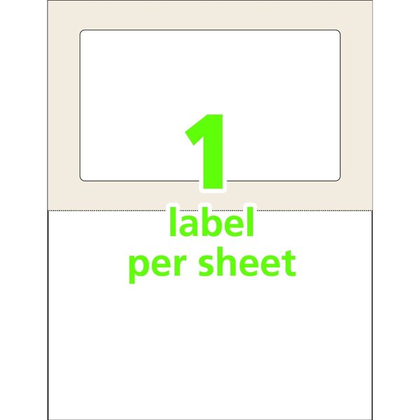 AveryÂ® Easy AlignÂ® Self-Laminating ID Labels, 00754, 5 x 7-1/2
