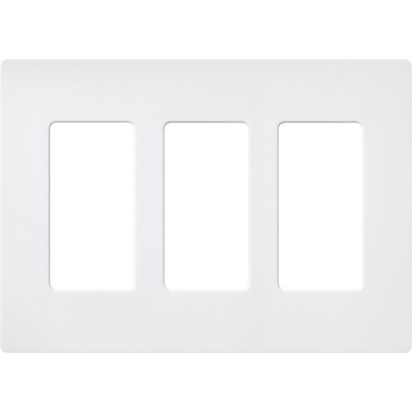 Designer Wall Plates, Number of Gangs: 3 Satin Finish, Snow