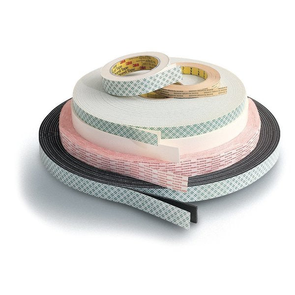 Double Coated Tape, Foam, Off White, PK9