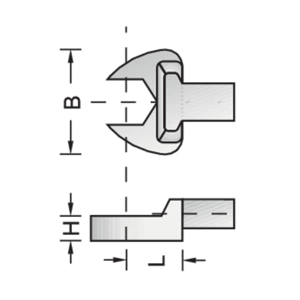 Torque Wrench Head, Open, 9x12, 10mm