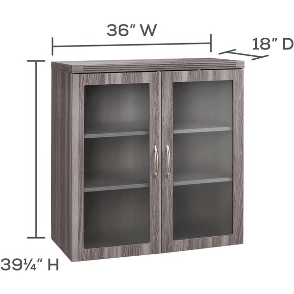 Glass Display Cabinet, Aberdeen, Gray Stl