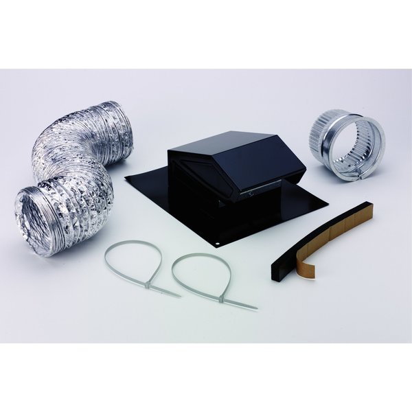 Roof Vent Kit, Flexible Duct, 8 ft. L