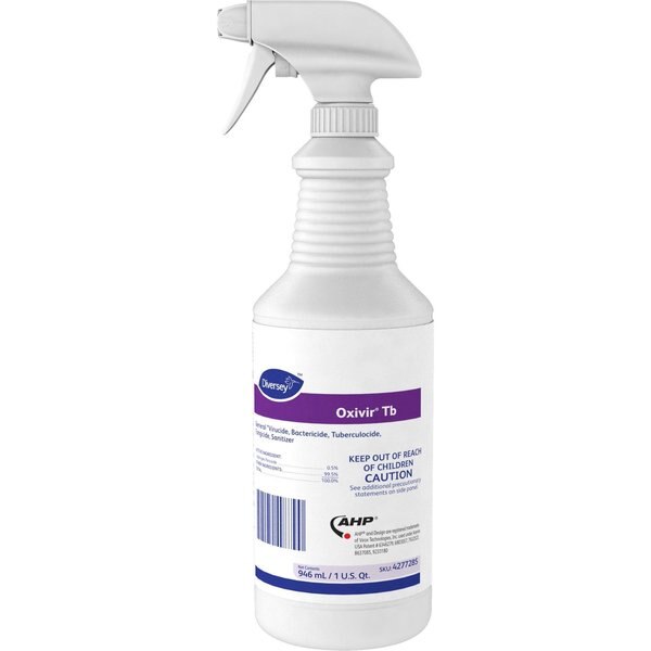 Cleaner and Disinfectant, 32 oz. Trigger Spray Bottle, Unscented, Colorless