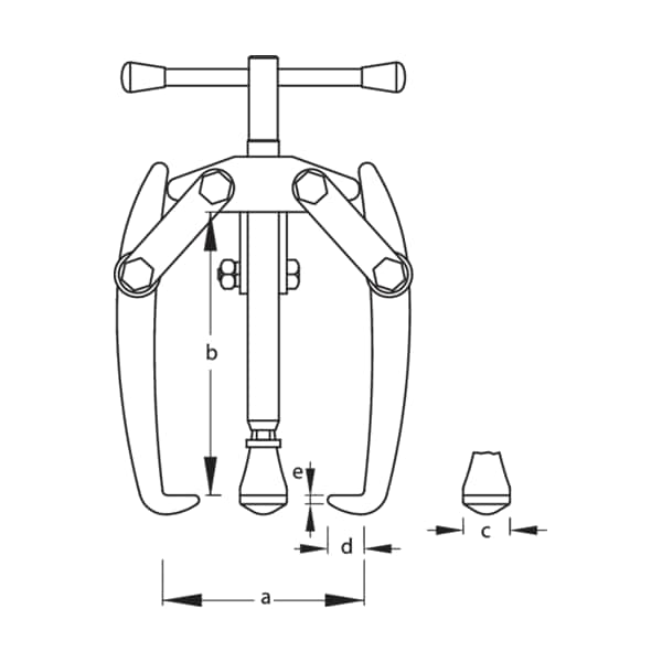 Battery-Terminal Puller, 3-Arm Pattern