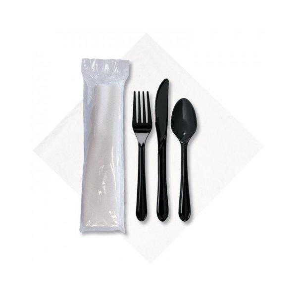 Wrapped Dinner Napkin and Cutlery, PK50