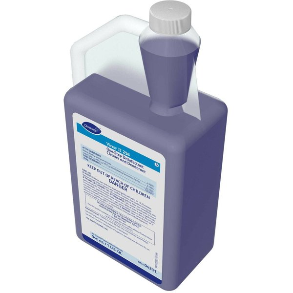 Cleaner and Disinfectant Concentrate, 32 oz. Bottle, Unscented, Blue