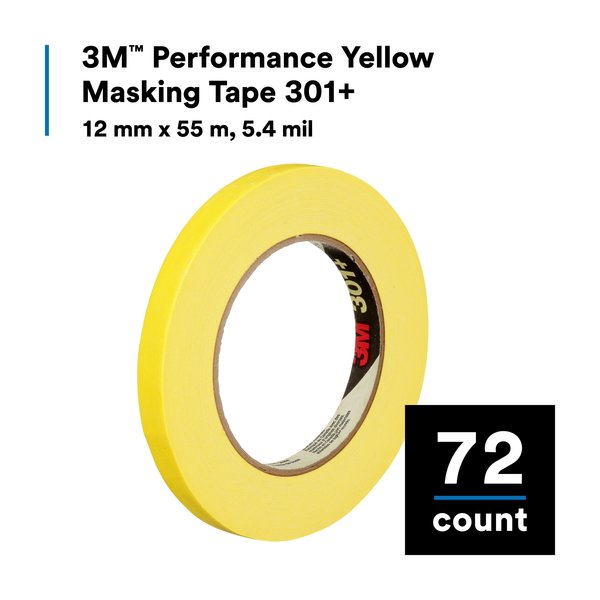 Masking Tape, Yellow, 31/64