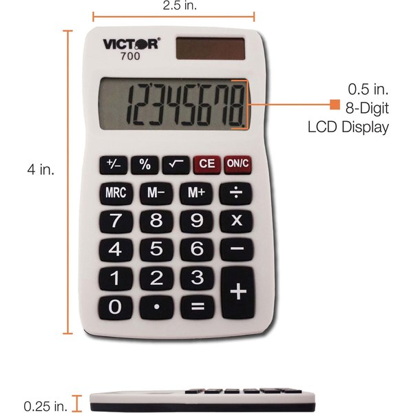 Pocket Calculator, LCD, 8 Digits