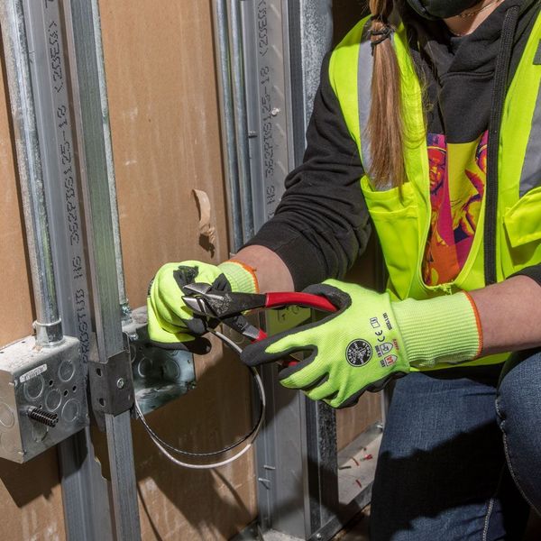 8 1/8 in High Leverage Diagonal Cutting Plier Standard Cut Oval Nose Uninsulated