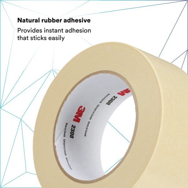 Tape, Crepe Paper, Tan, 5.3 mil Thick, PK24