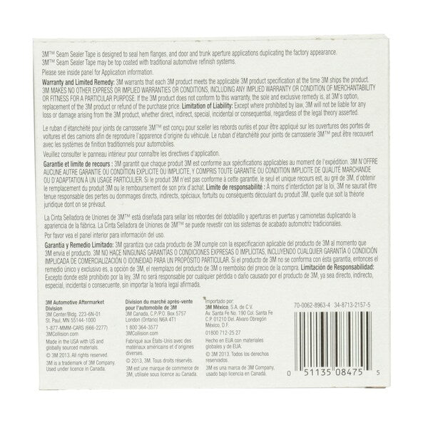 Seam Sealer, Tape, 3/8