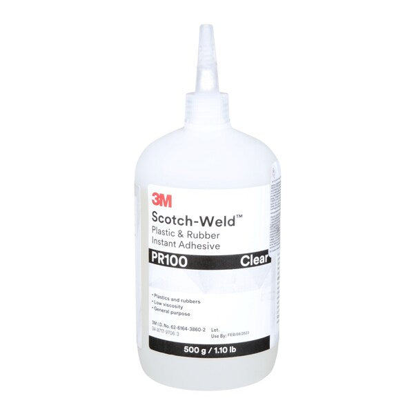 Instant Adhesive, PR100 Series, Clear, 1 lb, Bottle