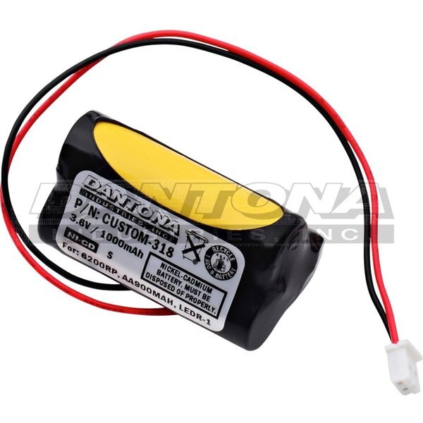 Battery 3.6 Volt Nickel Cadmium Dantona Emergency Lighting Battery