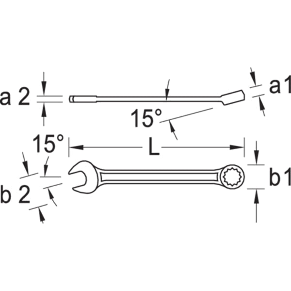 Combination Wrench Set, 26 pcs., 6-32mm, Wrench Head Sizes: 6mm to 32 mm