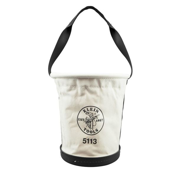 Tapered Wall Bucket, #6 Canvas, Black Molded Polypropylene (Bottom)