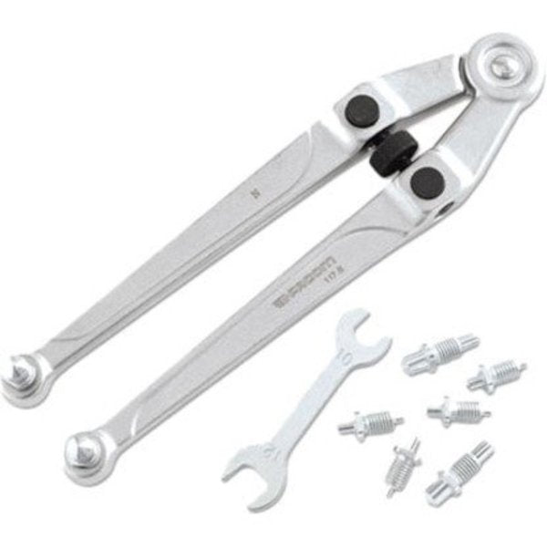 Adjustable Pin Spanner Wrench, 9-3/4 in. L