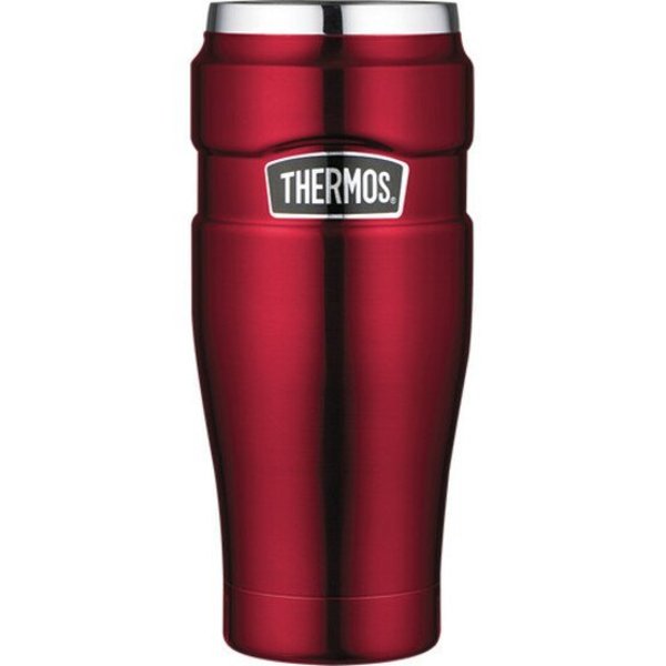 Stainless Steel Travel Tumbler, 16oz, Cranberry, Hot 7 Hrs, Cold 18 Hrs
