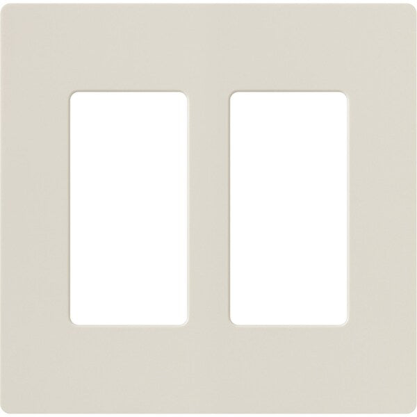 Designer Wall Plates, Number of Gangs: 2 Gloss Finish, Light Almond
