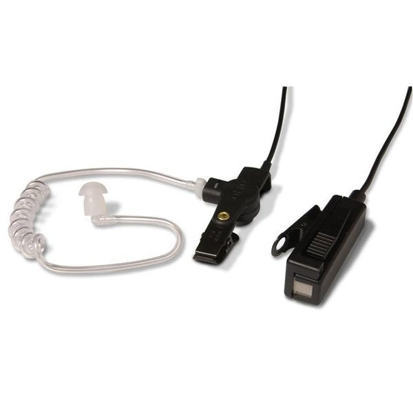 Two-wire Palm Mic with Earpiece, Black