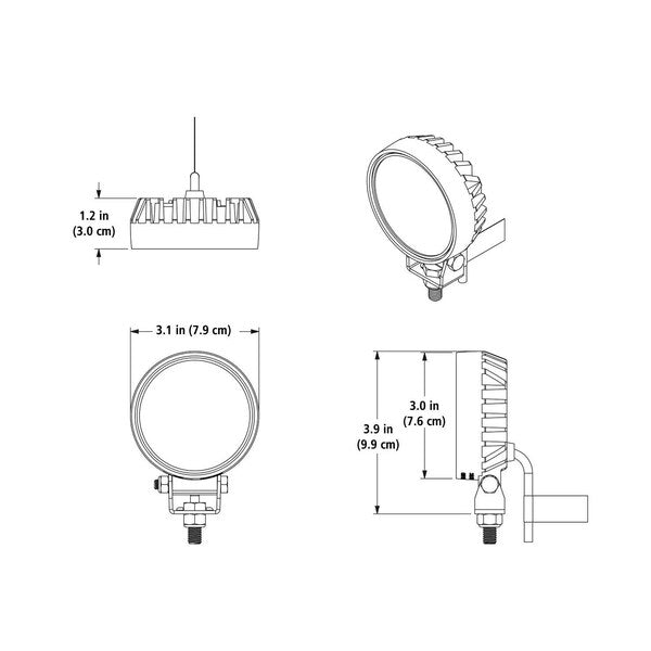 ICON Series Work Light, 3-inch, 1100 Lumen, Round