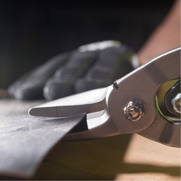 Aviation Snips, Wire Cutter, Straight, Straight/Wide Curves, 10.063''