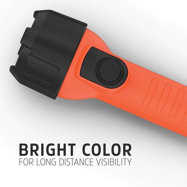 Orange No Led Industrial Handheld Flashlight, AA, 40 lm