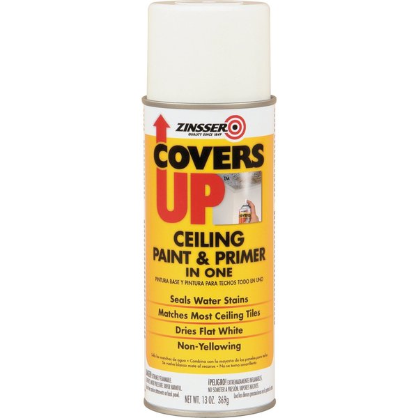Acoustical Ceiling Tile Spray Paint, White, Flat, 13 oz