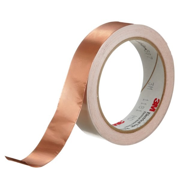 Foil Tape, 1 In. x 18 Yd., Copper, PK9