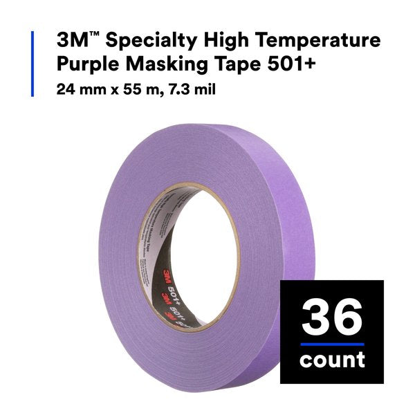 Masking Tape, 24mm W, Rubber Adhesive, PK36