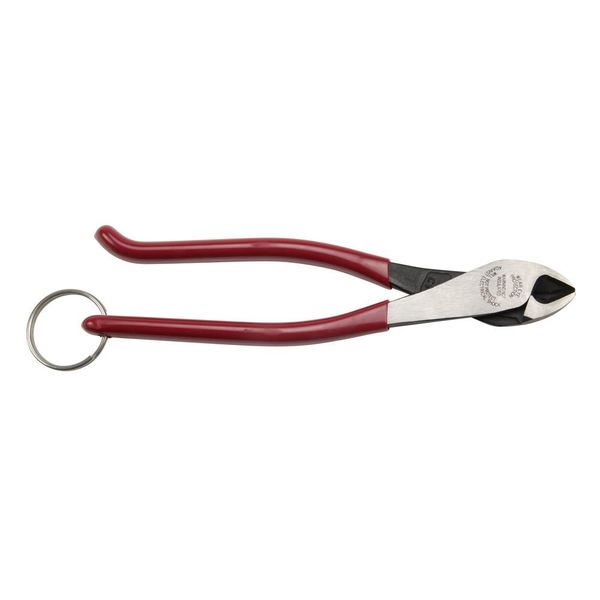 Ironworker's Diagonal Cutting Pliers, with Tether Ring, 8-Inch