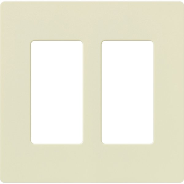 Designer Wall Plates, Number of Gangs: 2 Gloss Finish, Almond