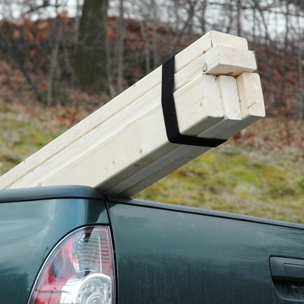 Back-to-Back Strap, No Adhesive, 37.5 ft, 3/4 in Wd, Black