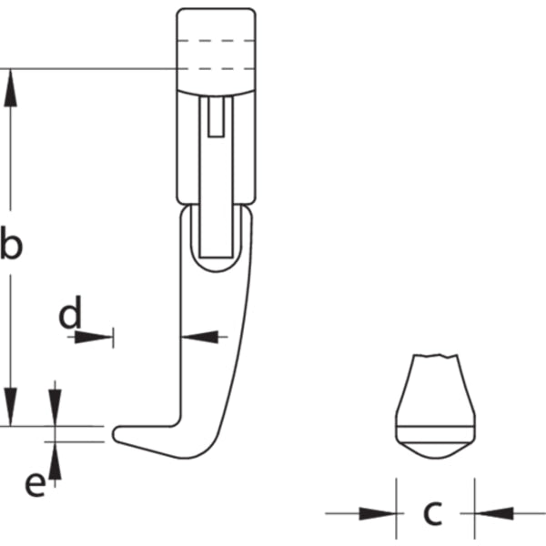 Pulling Leg, Quick-Release, 150mm