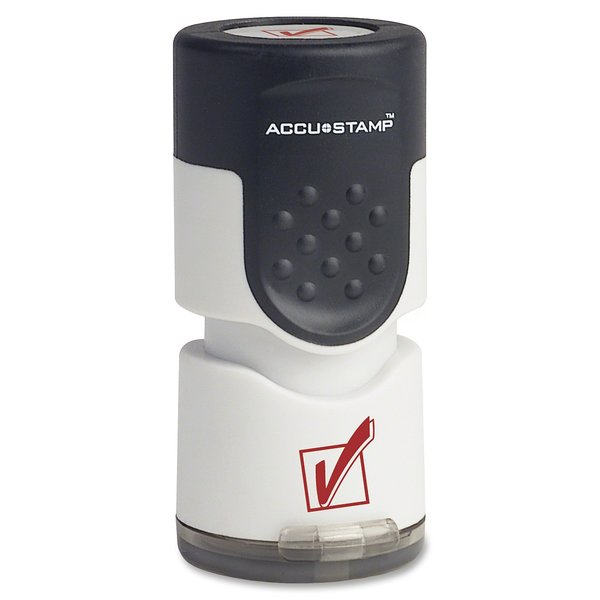 Accustamp, Round Checkmark, Red