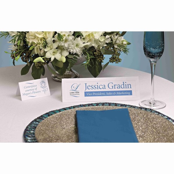 Medium Tent Cards, Embossed, Uncoat, PK100