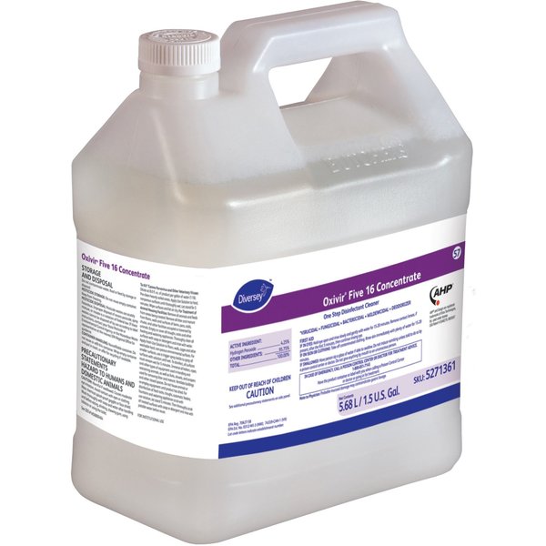 Disinfectant Cleaner, 1.5 gal. Jug, Unscented, Clear