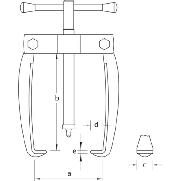 Puller, 2-Arm Pattern, XS Legs, 50 x 70mm