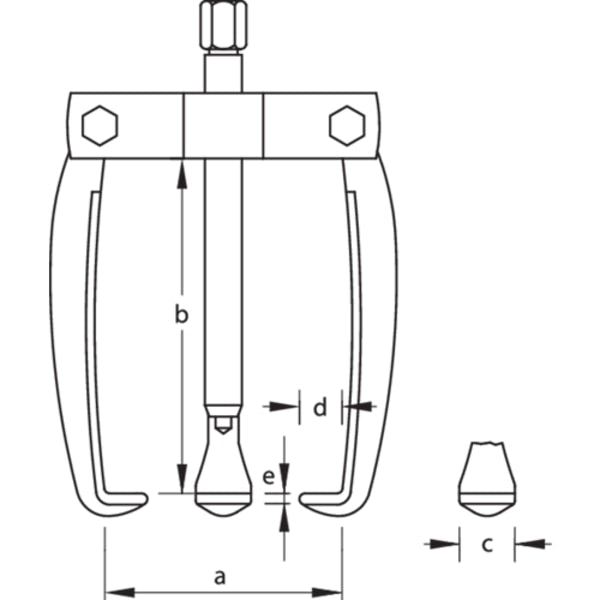 Puller, 3-Arm Pattern, 200 x 200mm