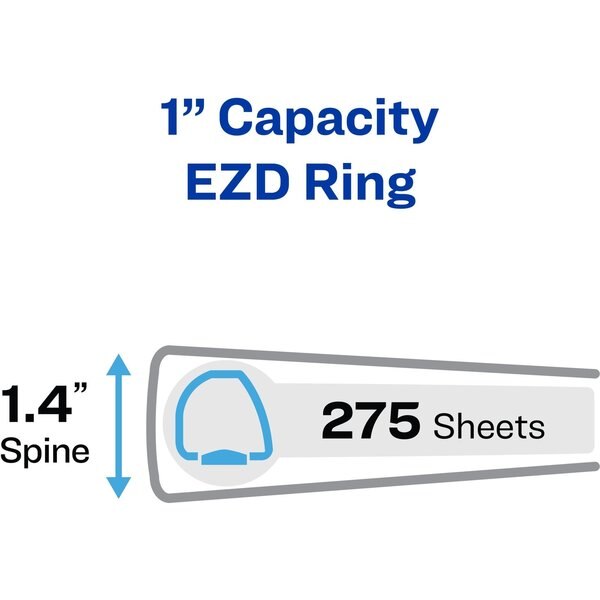 Binder, EZD Ring, Label Holder, 1