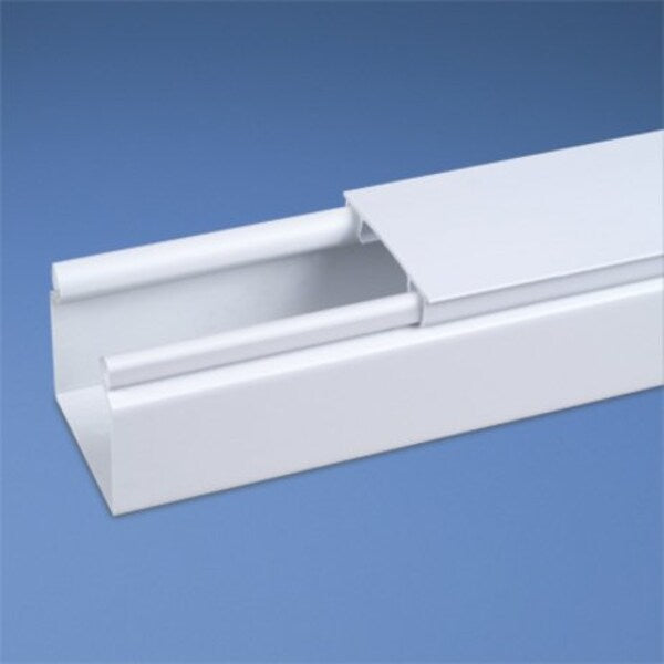 Wire Duct, Hinging Cover, White, L 6 Ft