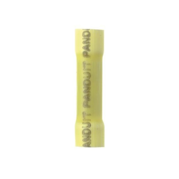 Butt Splice Connector, Yllw, 1.170in., PK25