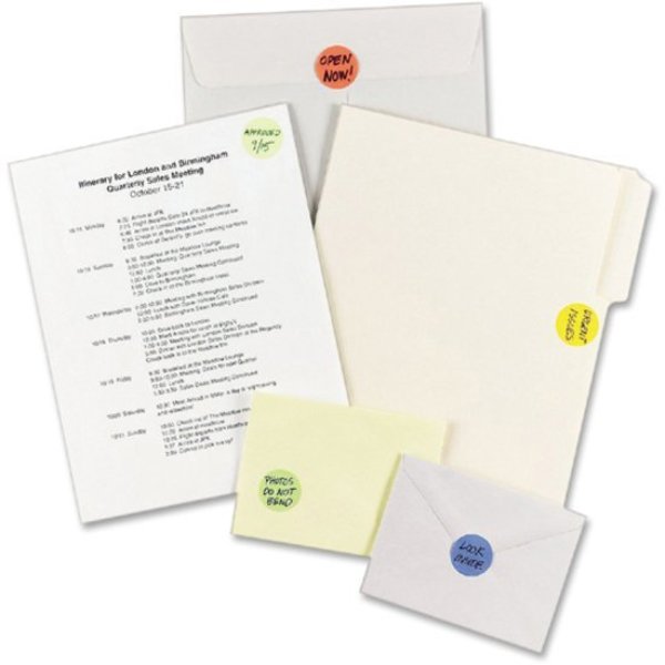 AveryÂ® Yellow Removable Print or Write Color Coding Labels for Laser and Inkjet Printers 5462, 3/4