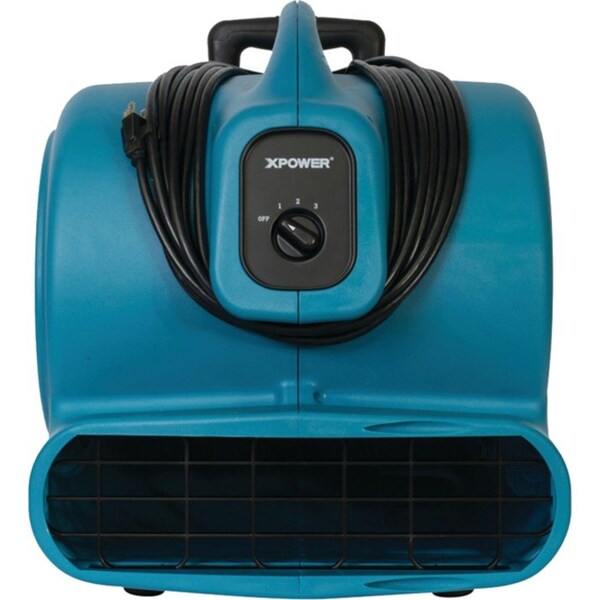 1 HP, 3600 CFM, 8.5 Amps, 4 Positions, 3 Speeds Air Mover with Telescopic Handle and Wheels