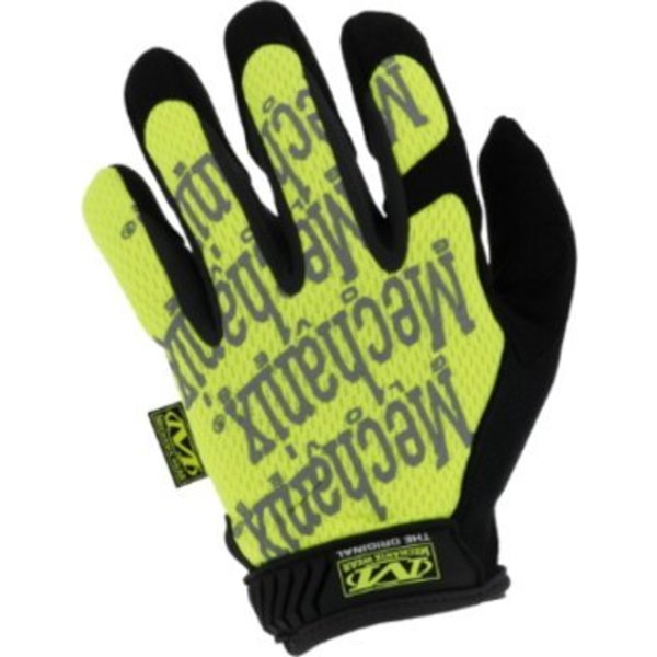 Hi-Vis Mechanics Gloves, XL, Yellow, Synthetic Leather, Trekdry(R)