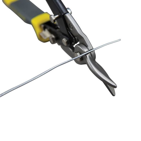 Aviation Snips, Wire Cutter, Straight, Straight/Wide Curves, 10.063''