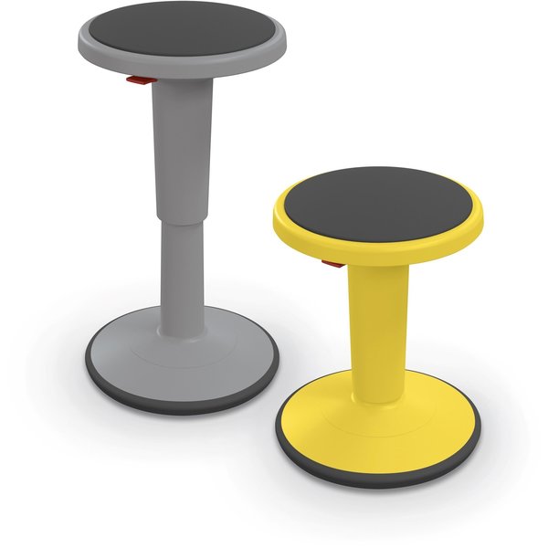 Grow Stool, Height Adjustable, Tall, Yellow