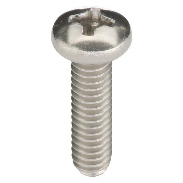 #8-32 x 5/8 in Phillips Pan Machine Screw, Plain 18-8 Stainless Steel, 100 PK