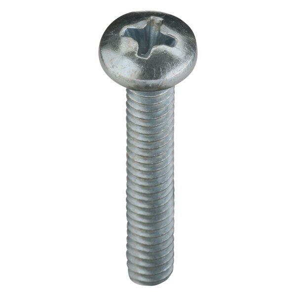 #10-24 x 1-1/4 in Phillips Pan Machine Screw, Zinc Plated Steel, 100 PK